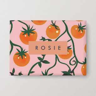 Monogram Personalised Retro Tomato Vine Pattern