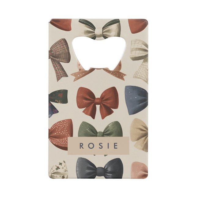 Monogram Personalised Retro Vintage Bow Pattern (Front)