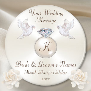 Monogram Personalised, Wedding Favours CHEAP Bulk, Magnet