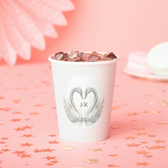 Monogram Personalised Wedding Paper Cups (Insitu)