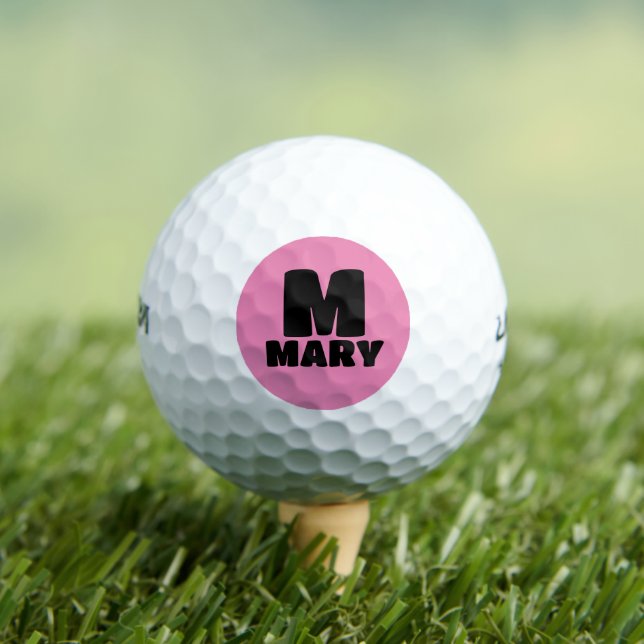 MONOGRAM PERSONALIZED BOLD GOLF BALLS FOR HER (Insitu Tee)