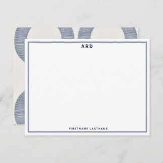 MONOGRAM PERSONALIZED PREPPY STATIONARY NOTECARD