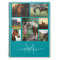 Monogram Photo Collage Teal Custom Name Notebook