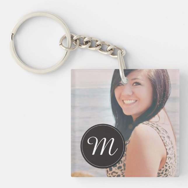 Monogram & Photo Grad Keychain (Front)