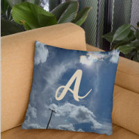 Monogram Photo Light blue cloudy Sky with Sundog