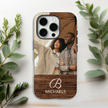 Monogram Photo Wood Grain Timber Personalised Name iPhone 16 Pro Case<br><div class="desc">Monogram Photo Wood Grain Timber Personalised Name iPhone 16 Pro Cases features your favourite photo with your personalised name and monogram on a wooden accent. Personalise by editing the text in the text boxes provided. Designed by ©Evco Studio www.zazzle.com/store/evcostudio</div>