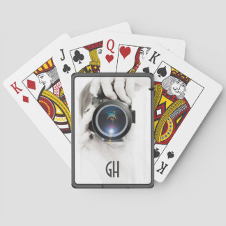 Monogram Photographer Playing Cards