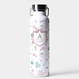 Monogram Pickleball Gift for Her Water Bottle