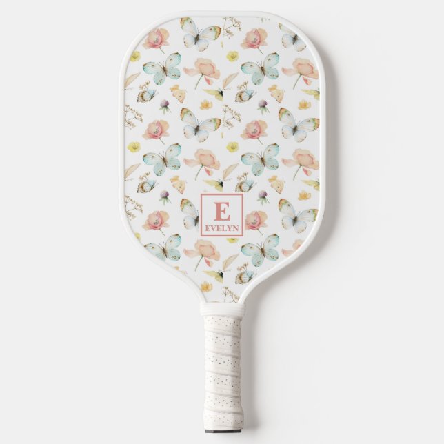 Monogram Pickleball Paddle Butterflies (Front)