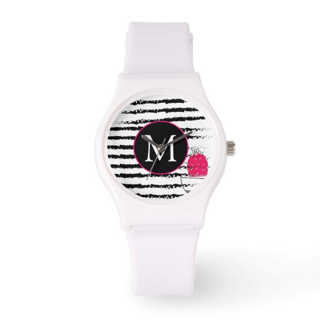 Monogram Pink Cactus pattern Watch (Front)