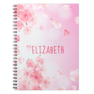 Monogram Pink Floral Feminine Journal Notebook