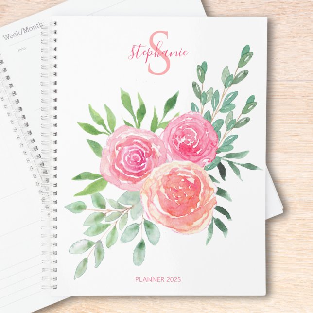 Monogram Pink  Floral Planner (Creator Uploaded)