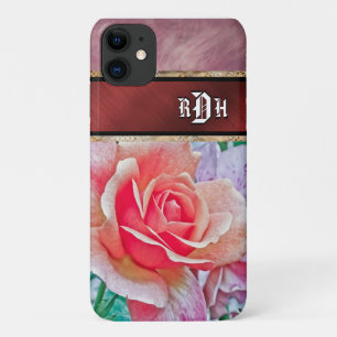 Monogram Pink Flower Case-Mate iPhone Case