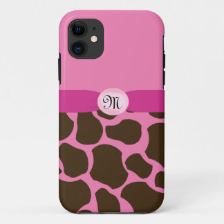 Monogram Pink Giraffe Case-Mate iPhone Case