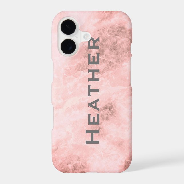 Monogram Pink Marble Background (Back)