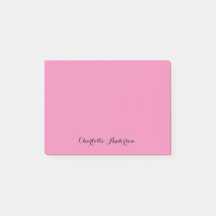 Monogram Pink Modern Minimalist Feminine Post-it Notes