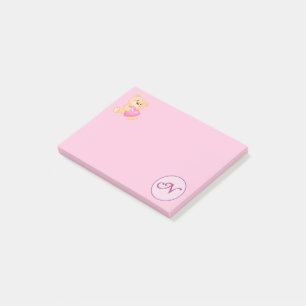 Monogram Pink N Post-it Notes