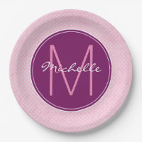 Monogram Pink Polka Dots