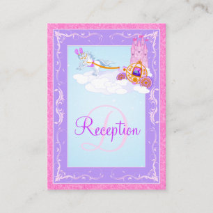 Monogram Pink, Purple Fairy Tale Enclosure Card
