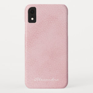 Monogram Pink Rose Gold Faux Leather Case-Mate iPhone Case