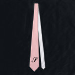 Monogram Pink Tie<br><div class="desc">No one will look better than you when you wear this tie with your initial on it. Add the initial that you want in the field provided. You can add one or more initials or a name, the choice is yours. The type style, size and colour can also be changed....</div>