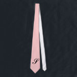 Monogram Pink Tie<br><div class="desc">No one will look better than you when you wear this tie with your initial on it. Add the initial that you want in the field provided. You can add one or more initials or a name, the choice is yours. The type style, size and colour can also be changed....</div>