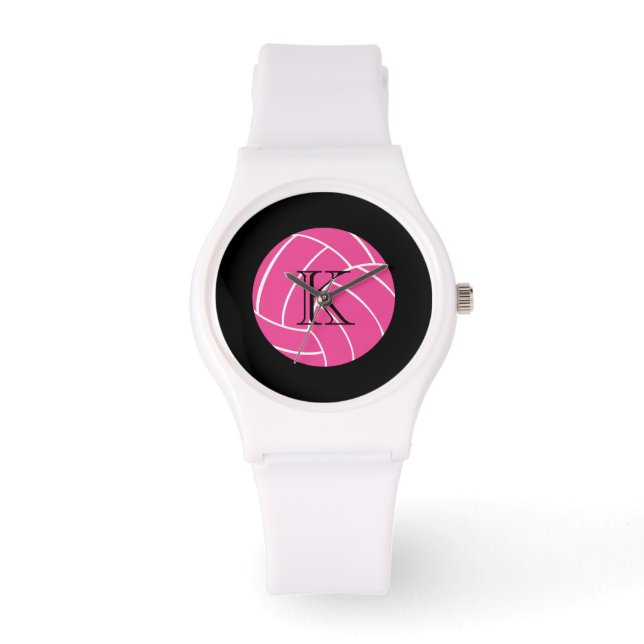 Monogram Pink Volleyball Wrist Watch (Front)