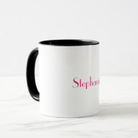 Monogram Pink White Custom Name Party Favour Gift