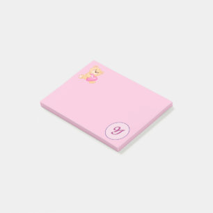 Monogram Pink Y Post-it Notes