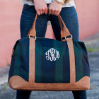 Monogram Plaid Honeymoon Weekender Bag