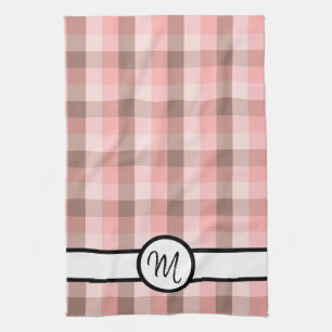 Monogram Plaid Tea Towel