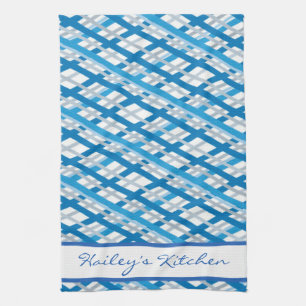 Monogram Plaid Tea Towel