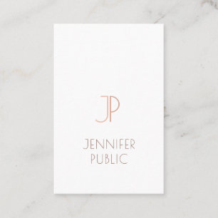 Monogram Plain Elegant Modern Design Luxury Trendy Business Card
