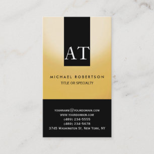 Monogram Plain Simple Consultant Business Card