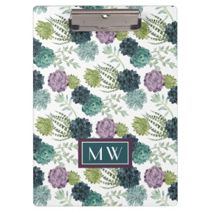 Monogram   Plant Happiness Collection Succulent Pa Clipboard