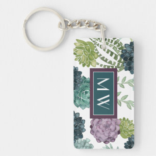 Monogram Plant Happiness Collection Succulent Pa Key Ring