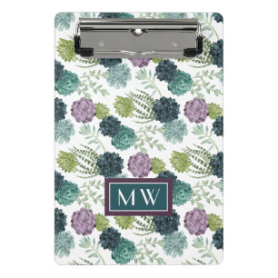 Monogram   Plant Happiness Collection Succulent Pa Mini Clipboard