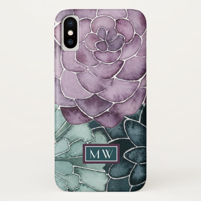 Monogram | Plant Happiness | Grow Harvest Love Case-Mate iPhone Case (Back)