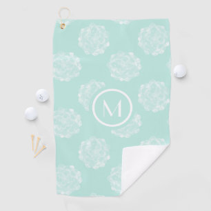 Monogram   Plant Happiness   Pastel Succulent Patt Golf Towel