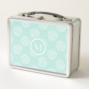 Monogram   Plant Happiness   Pastel Succulent Patt Metal Lunch Box