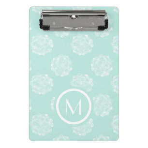 Monogram   Plant Happiness   Pastel Succulent Patt Mini Clipboard