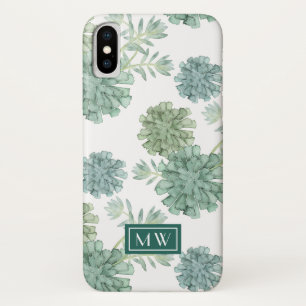 Monogram   Plant Happiness   Succulent Pattern Case-Mate iPhone Case
