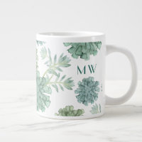 Monogram | Plant Happiness | Succulent Pattern