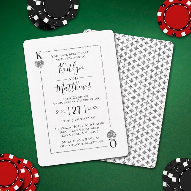 Monogram Playing Card 25th Wedding Anniversary (Creator Uploaded)