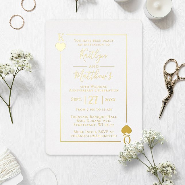 Monogram Playing Card 50th Wedding Anniversary (Creator Uploaded)