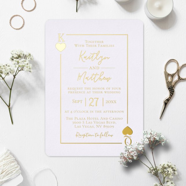 Monogram Playing Card Wedding Real Gold Foil (Creator Uploaded)