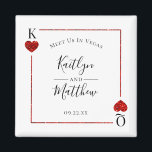Monogram Playing Card Wedding Save The Date Magnet<br><div class="desc">Celebrate in style with these stylish and very trendy wedding save the date magnets. This design is easy to personalise with your special event wording and your guests will be thrilled when they receive these fabulous magnets.</div>