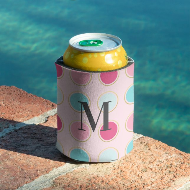 Monogram Polka Dot Can Cooler (In Situ Pool)