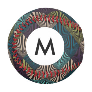 Monogram Pop art background Baseball