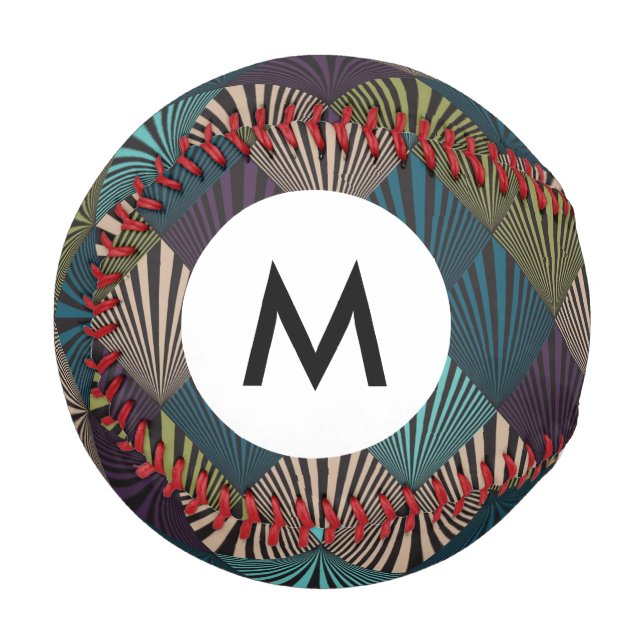 Monogram Pop art background Baseball (Front Left)